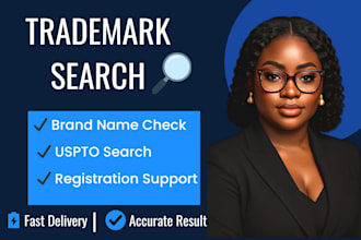 do trademark search and registration uspto, brand name check and filing