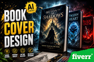 desgin an eye catching book cover using ai