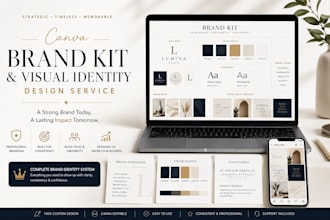 design a modern canva brand kit and visual identity for your business