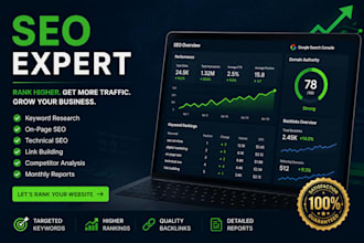 do professional SEO, keyword research,link building,rankings