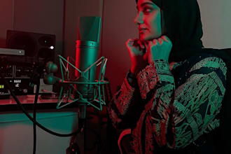 record a professional arabic audiobook narration and voiceover studio quality