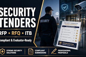 write security guard, construction services rfp rfq and itb UK tender proposal