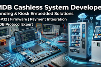develop embedded mdb cashless system for vending and kiosk machines