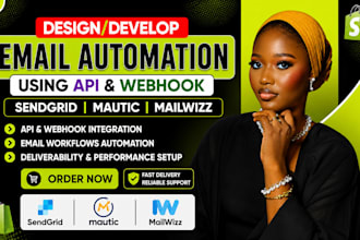 design API webhook email automation using sendgrid and mautic
