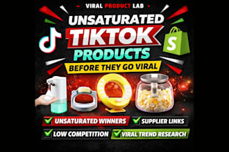 find unsaturated tiktok winning products before they go viral