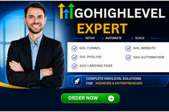 design ghl funnel ghl website ghl automation setup ghl landing page ghl expert