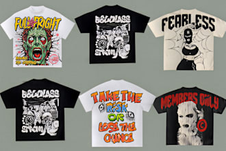 create retro y2k streetwear design graphic tees tshirt illustration merch design