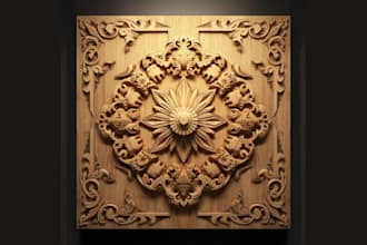 sculpt detailed 3d bas relief cnc 3d wood carving 3d laser engraving stl 3dmodel