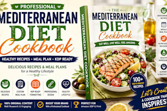 write mediterranean diet cookbook, healthy meal plan and recipe book