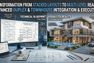 do house floor plan optimization, duplex layout, architectural drafting
