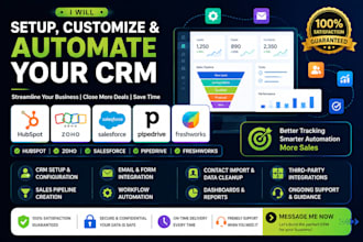set up hubspot zoho salesforce pipedrive freshworks integration