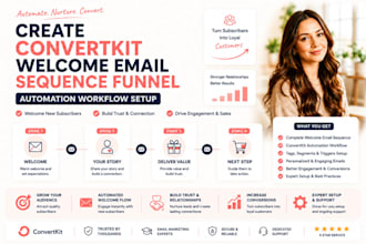 create convertkit welcome email sequence funnel automation workflow setup