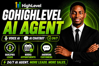 build gohighlevel ai agent voice ai chatbot for appointment booking CRM