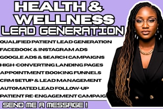 health and wellness clinic website and run facebook google ads for patient leads