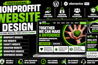 design a professional ngo nonprofit website charity donation wordpress website