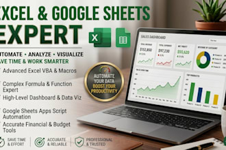 do goggle sheet or excel spreadsheet template and dashboard, exel automation