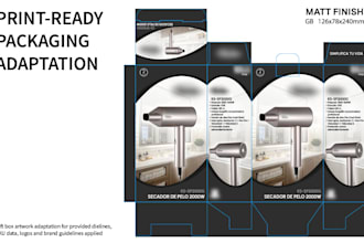 adapt packaging artwork and prepare print ready files