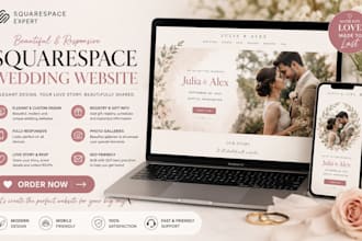 design a stunning squarespace wedding website with rsvp and online booking