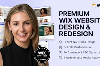 design professional wix website or redesign your wix website, wix studio site