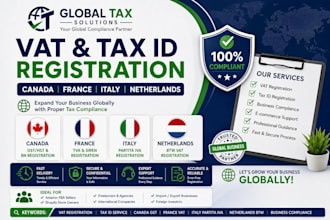 register vat and tax id in canada, france, italy, netherlands