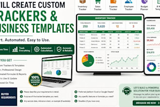 create custom inventory tracker and business spreadsheet templates