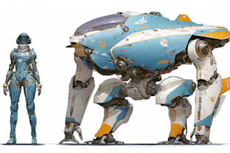 design spectacular robots, cyborgs and mechs