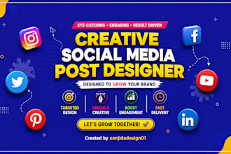 design facebook and instagram post templates or social media design