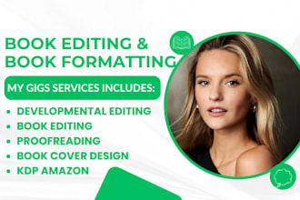 be developmental book editor KDP book formatting book cover design or redesign