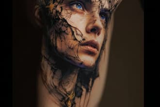 create custom japanese tattoo illustration traditional style