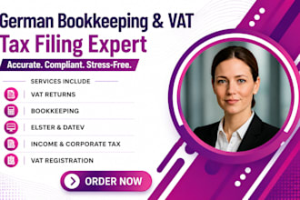 do german bookkeeping payroll vat and corporate tax filing via elster