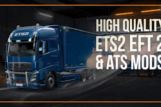 create high quality 3d ets2 and ats skins, trucks, trailers, maps