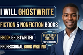 ghostwrite fiction and nonfiction book as ghostwriter