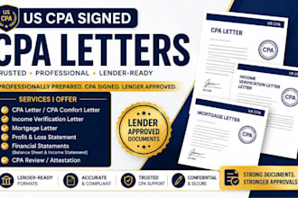 us cpa attestation visa letter comfort letter expense ratio mortgage letter
