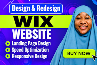 build wix website design, redesign wix website, wix online store