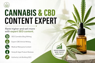 write SEO cannabis articles and cbd content as an expert cannabis writer