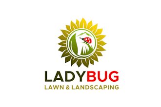 make creative captivating ladybug logo for lawn service