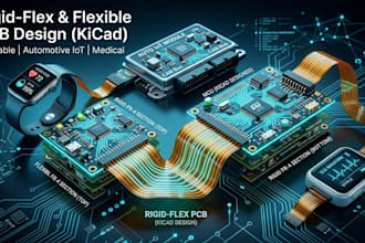 design rigid flex and kicad flexible pcb for wearable, automotive iot, medical