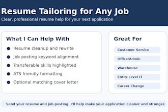 your resume and cover letter for any job application