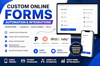 create automated paperform, zoho, cognito, tally forms and integrations