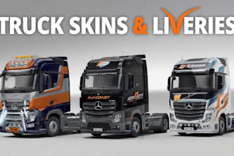 design ets2, ats truck skins, liveries and branding mods