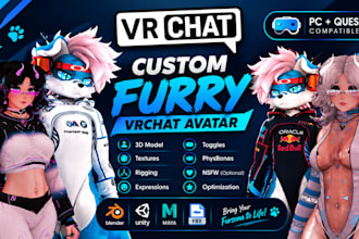 do custom furry avatar nsfw vrchat vtuber vrc avatar vrchat avatar commission