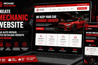 create mechanic website car auto repair, auto detailing website auto repair