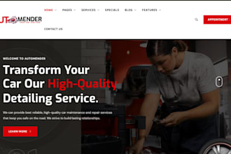 create premuim automotive wordpress website for car repairs and mechanics