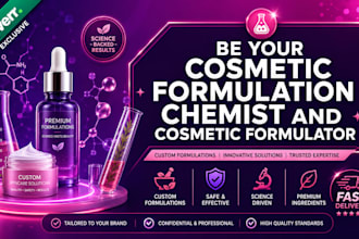 be your cosmetic formulation chemist and cosmetic formulator