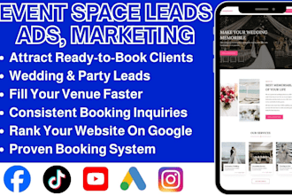 event space leads, venue booking leads, banquet hall leads, wedding venue leads