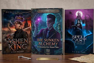 design a professional dark fantasy book cover, romance book cover, book cover