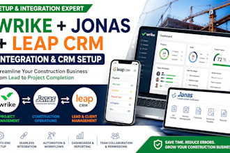 setup wrike construction jonas construction software leap CRM integration CRM