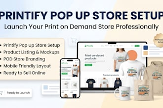create printify pop up store for print on demand products