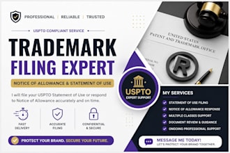 file US trademark notice of allowance or statement of use