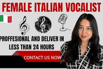 be your female vocalist in italian, english, spanish, french, female singer